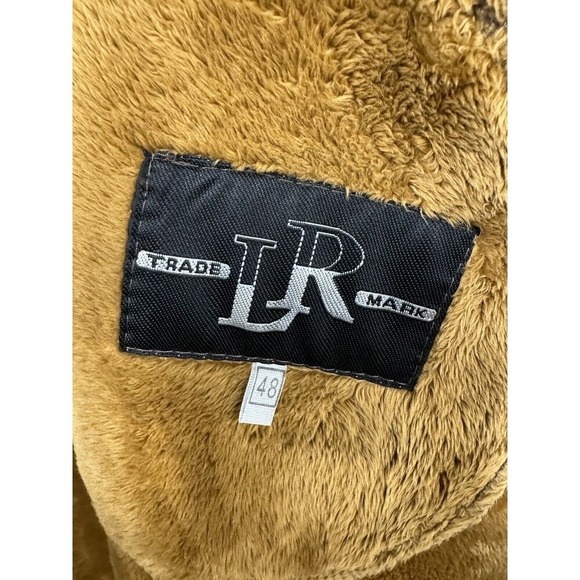 Faux Brown Suede Coat‎ Size Medium Boho Festival Vegan Unique - Picture 9 of 11